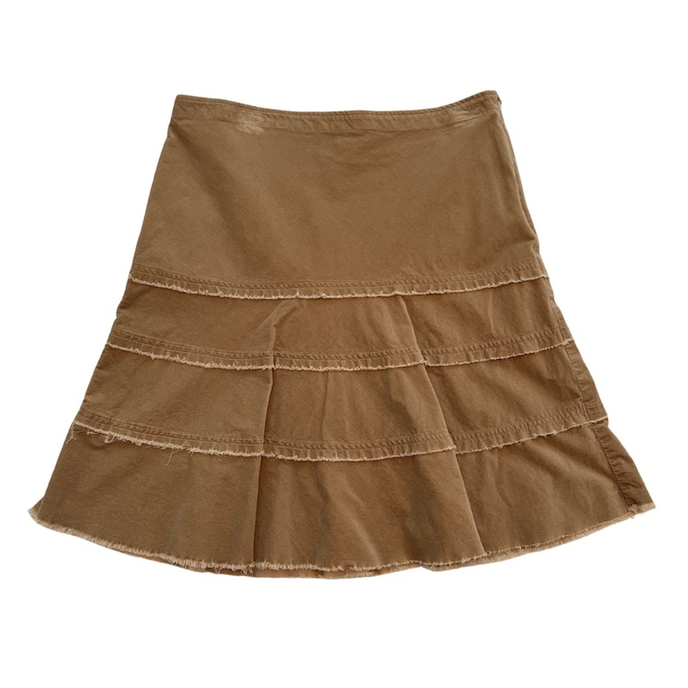 Copper Key light brown tiered mini skirt with side zipper- size 11